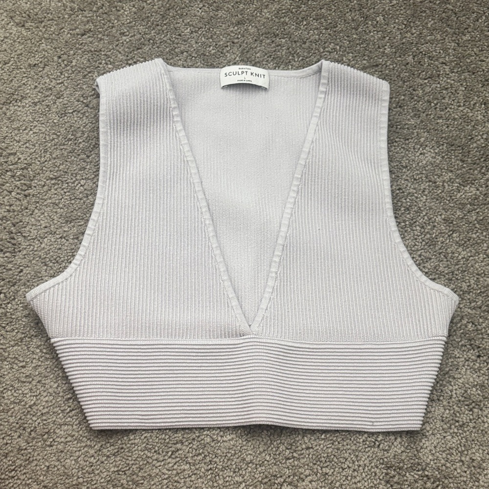 Babaton Light purple Sculpt Knit Tank Top